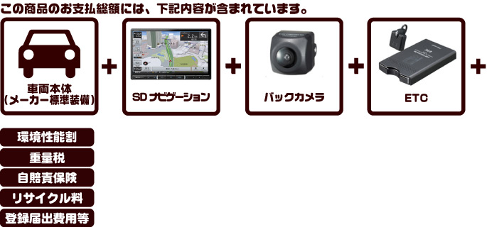 SDナビ+バックカメラ+ETC付